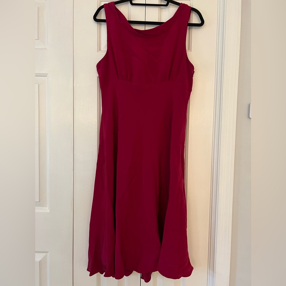 J. Crew Plus Size Raspberry Silk Cocktail Dress - *Jenna Lyons Era*